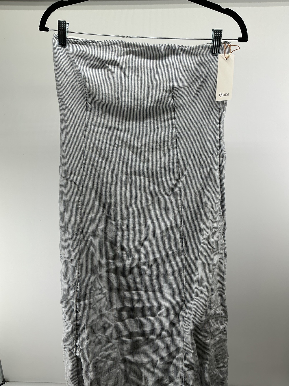 100% European Linen Strapless Maxi Dress